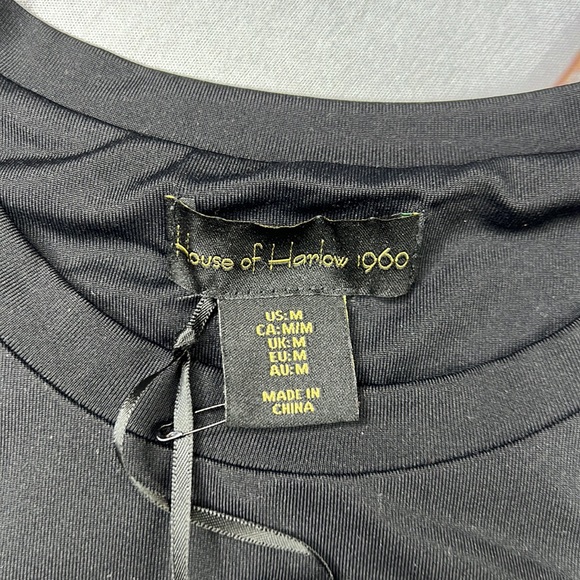 NWT House of Harlow 1960 Black Sleeveless Bodysuit, Size M – Boho Chic - Picture 4 of 6